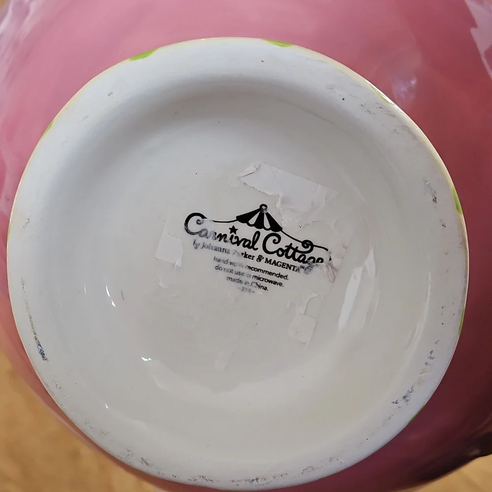 NWT Johanna Parker Carnival Cottage Easter Bunny Bowl